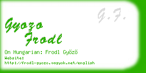 gyozo frodl business card